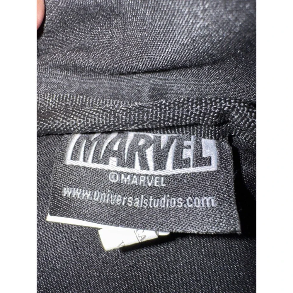 Marvel comic book pattern backpack -white&blk With Red Trim
